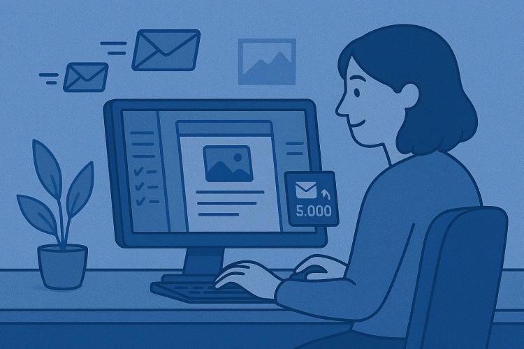 persona haciendo email marketing