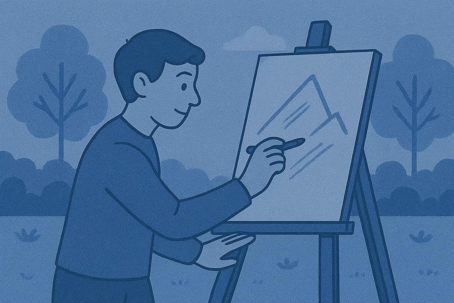 es una persona pintando